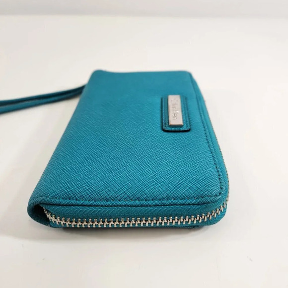 Calvin Klein Wristlet Wallet Teal - Picture 6 of 11
